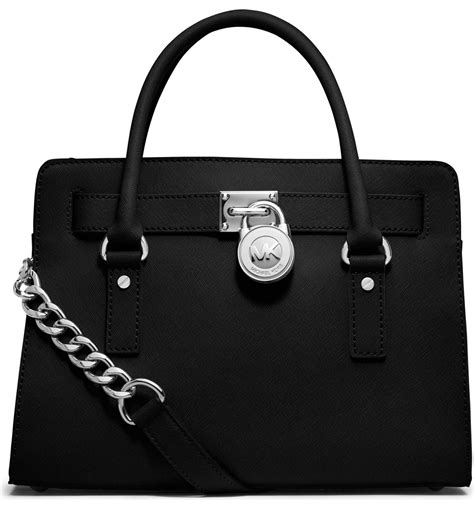 michael kors hamilton maße|Hamilton Medium Leather Satchel – Michael Kors Pre.